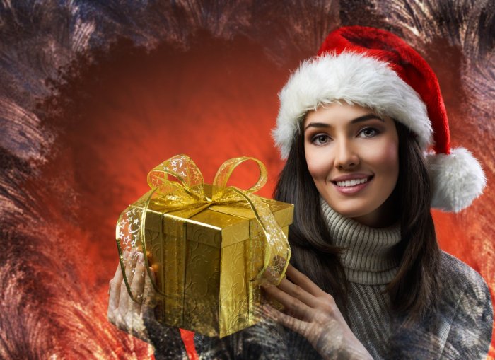 Девушка новый год