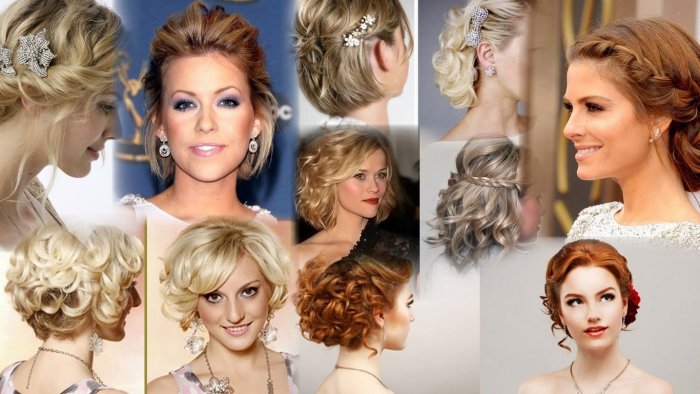Вечерние прически на короткие волосы