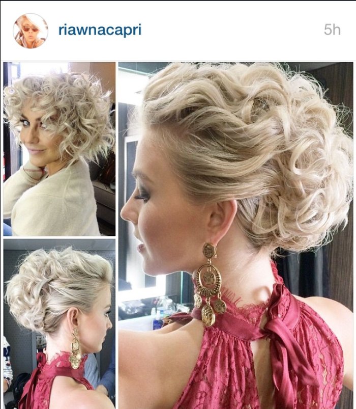 Праздничная вечерняя прическа на короткие волосы