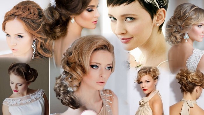 Прическа на короткие волосы на торжество