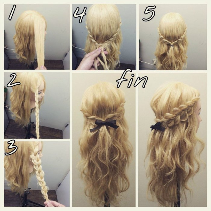 Современные романтические прически на длинные волосы