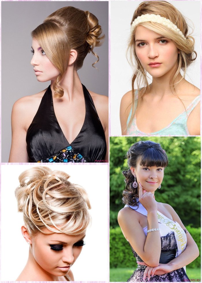 Модные прически на выпускной