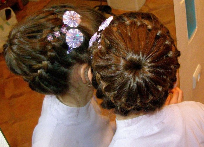 Прическа на утренник в детский сад