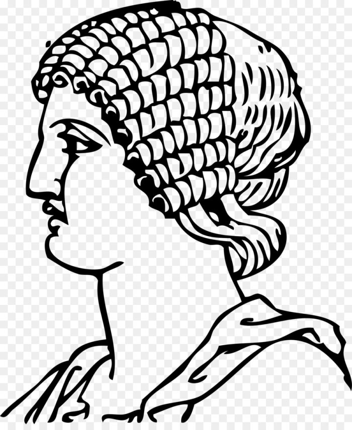 Прически древнего Рима карандашом