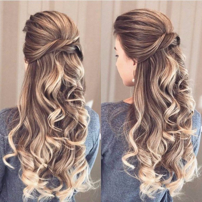 Укладка на длинные волосы на новогодний корпоратив