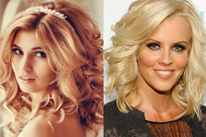 Локоны на средние волосы