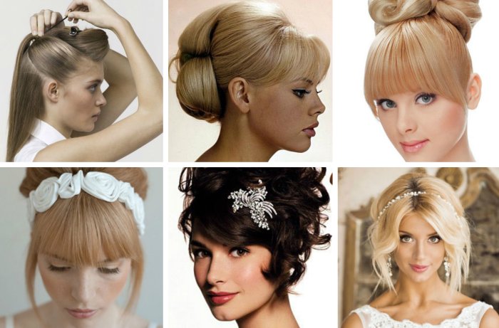 Причёска на средние волосы с чёлкой