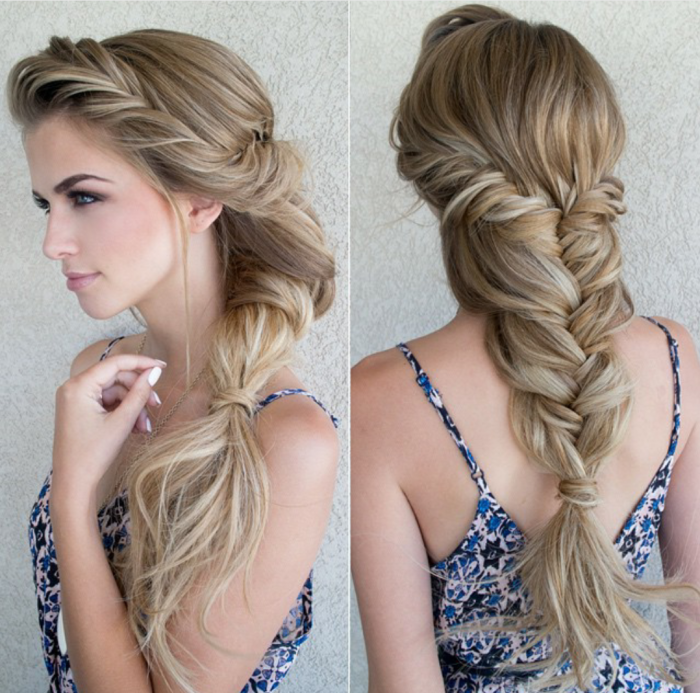 Прически на выпускной на длинные волосы косы