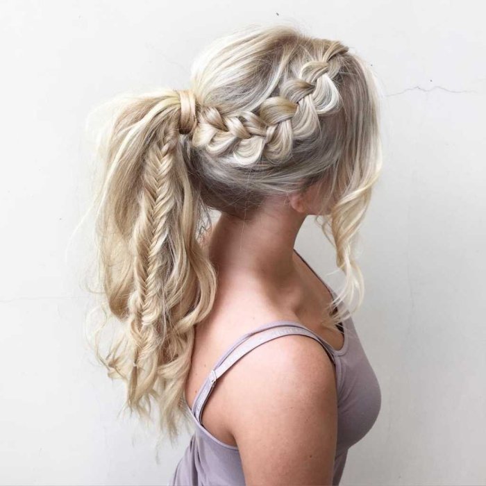 Прически с плетением