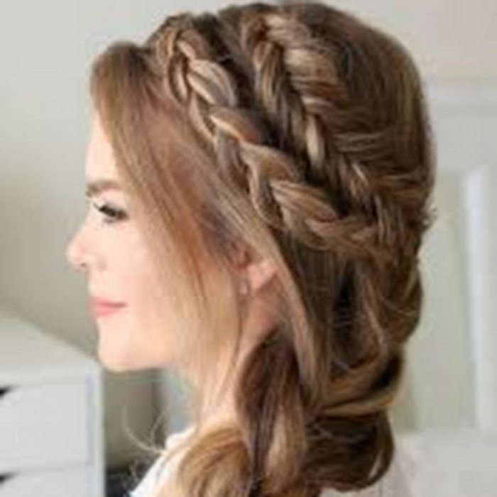 Французская коса набок