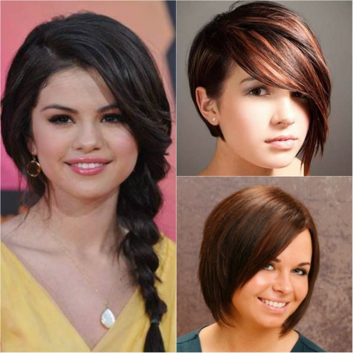 Удачные прически для круглого лица