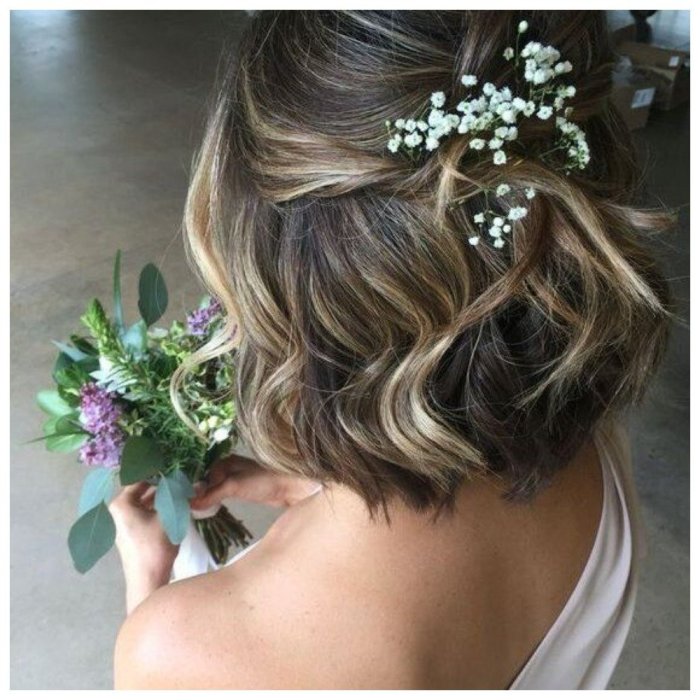 Свадебные прически на каре