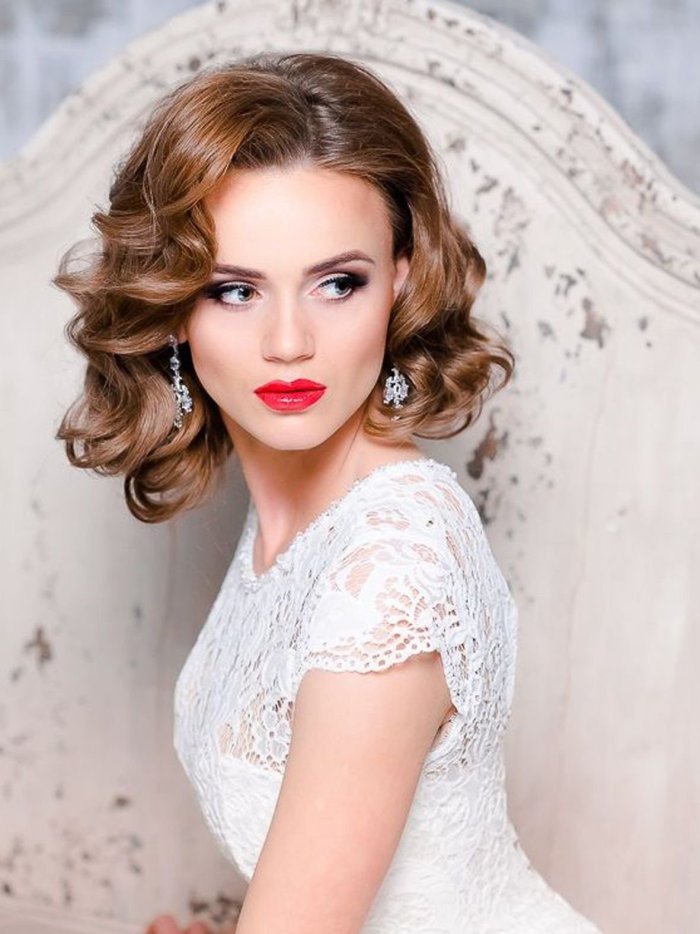 Свадебные прически на каре