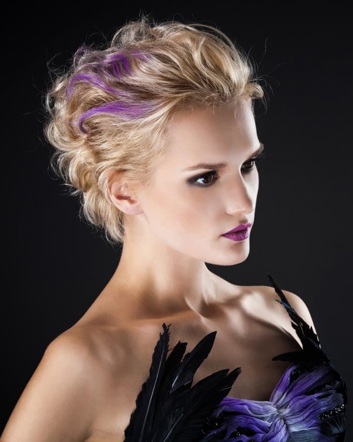 Высокие прически на короткие волосы