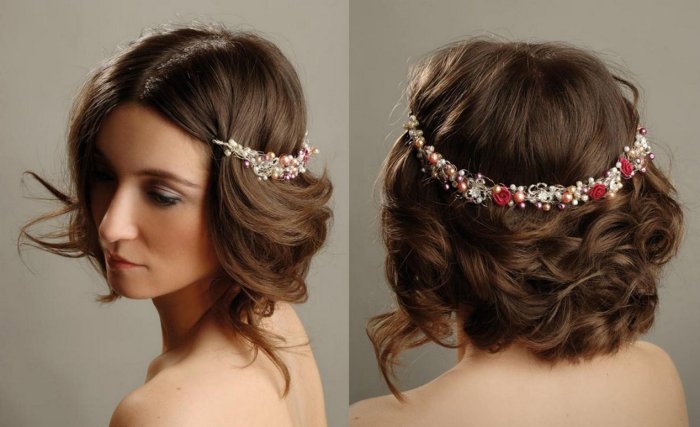 Греческая прическа на средние волосы