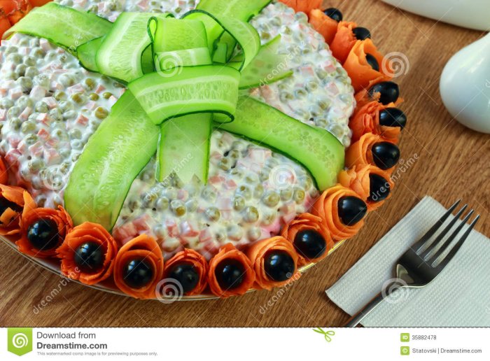 Красивые и праздничные закуски и салаты