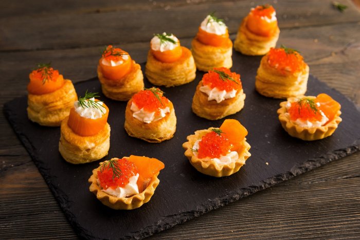 Канапе корзиночки волованы