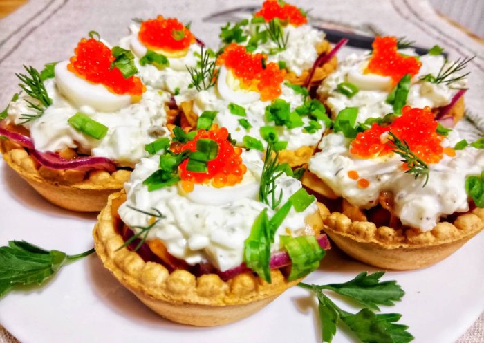 Закуски в тарталетках