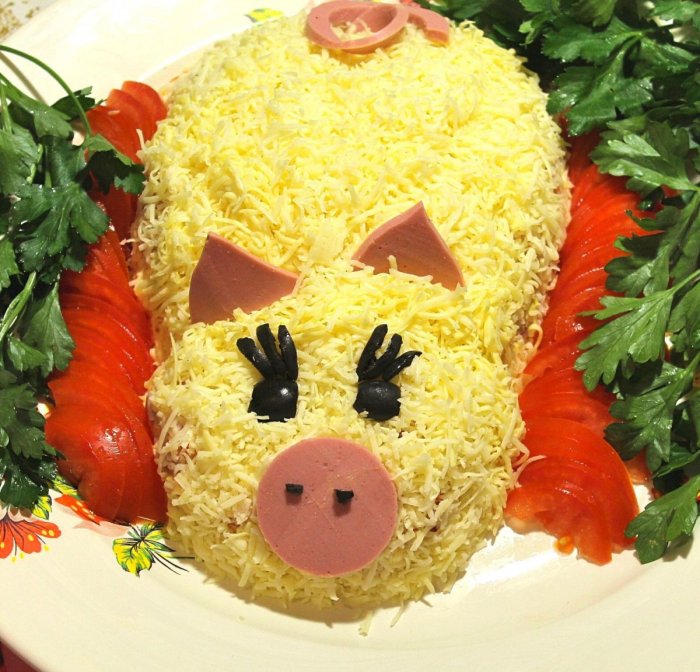 Украшение салатов для детей