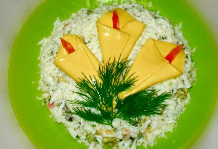 Украшения для салатов простые