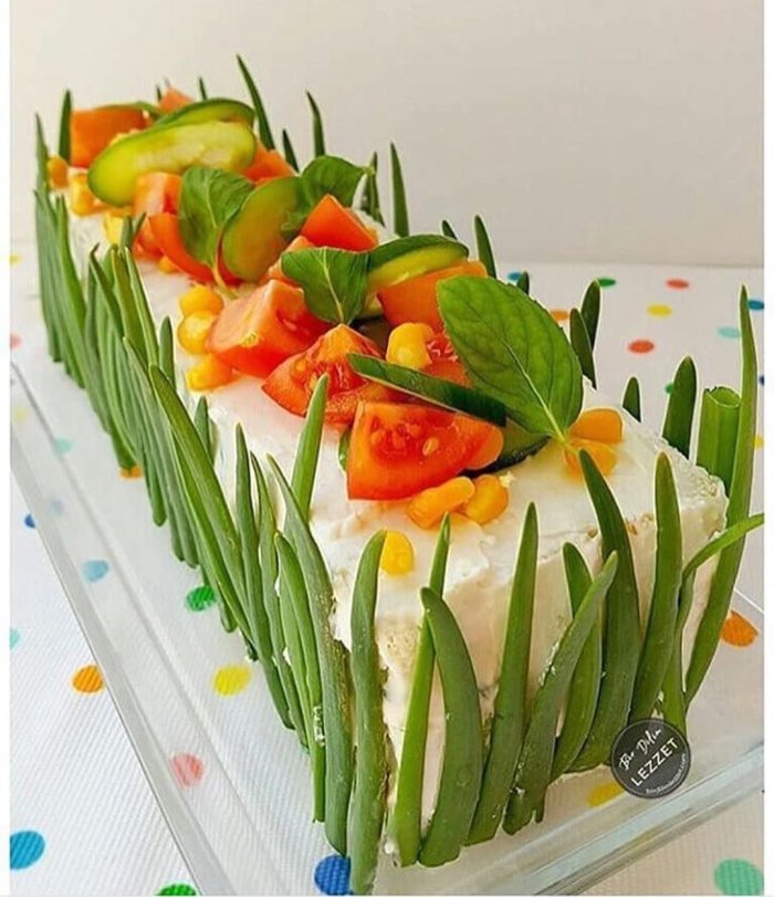 Оригинальная подача салатов