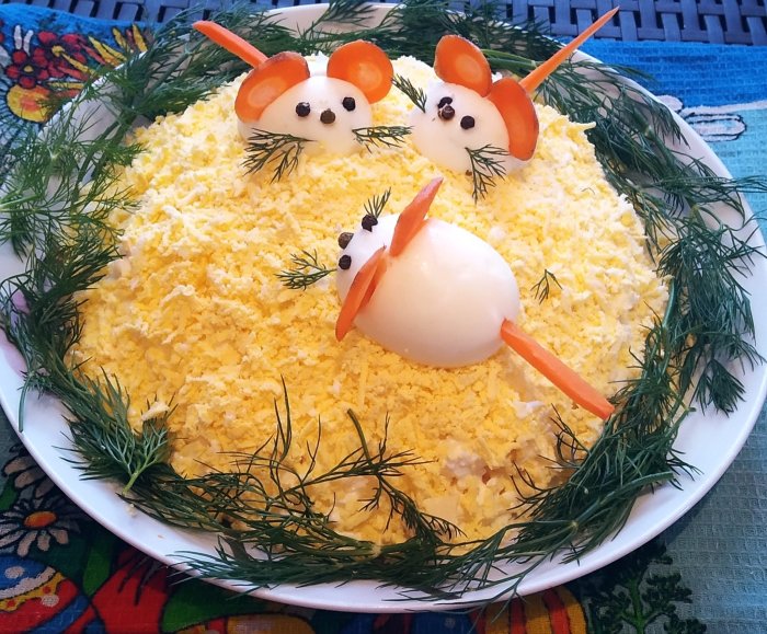 Украшение салатов для детей