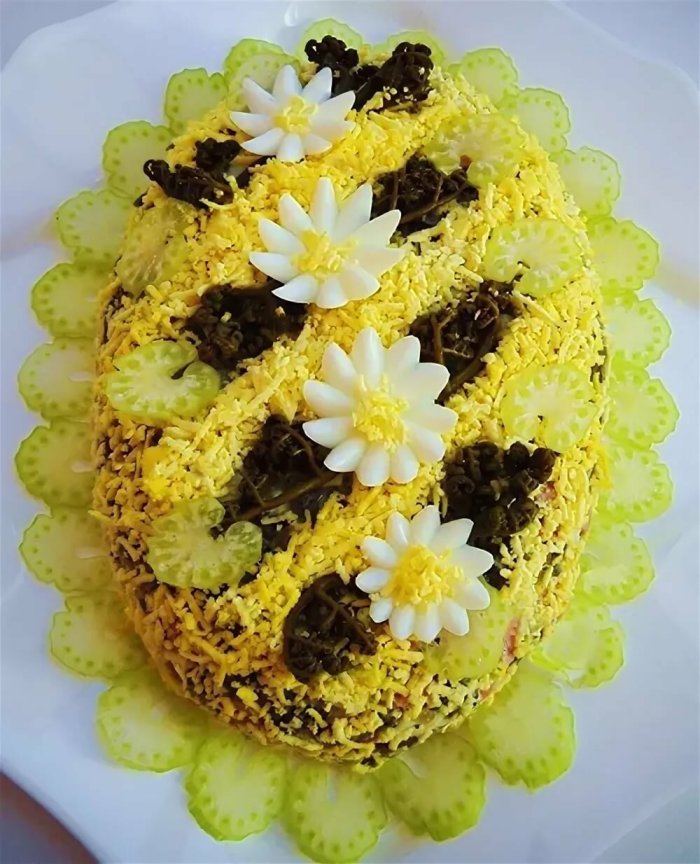 Украшение салатов на юбилей