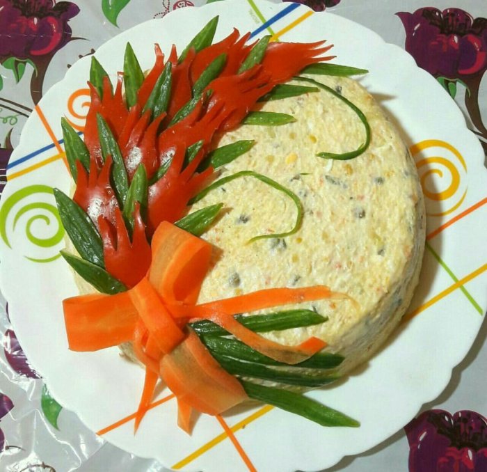 Украсить Оливье