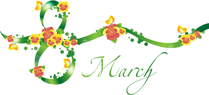 8 Из цветов на прозрачном фоне