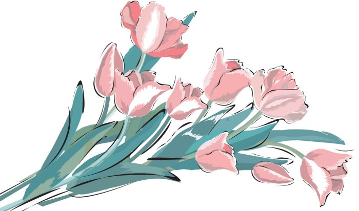 Плакат на 8 марта цветы