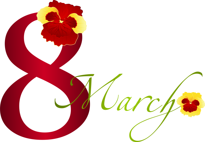 Международный женский день на прозрачном фоне