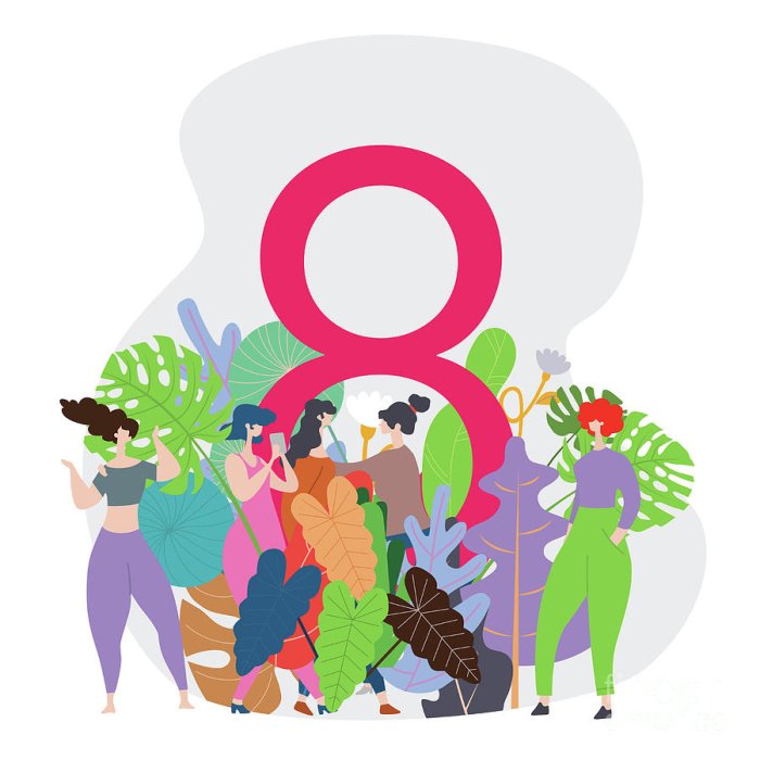 8 Марта Flat Design