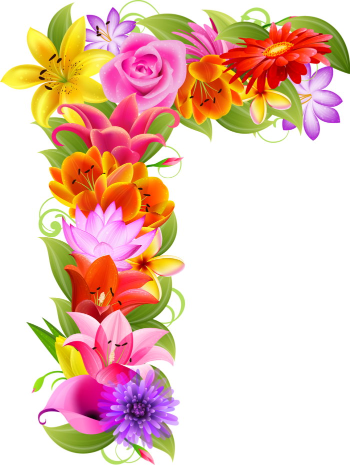 Цветочные буквы для оформления