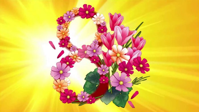 С международным женским днем 8 марта