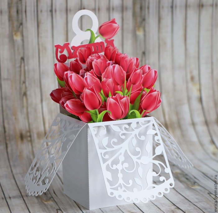 Стильные тюльпаны 8 марта
