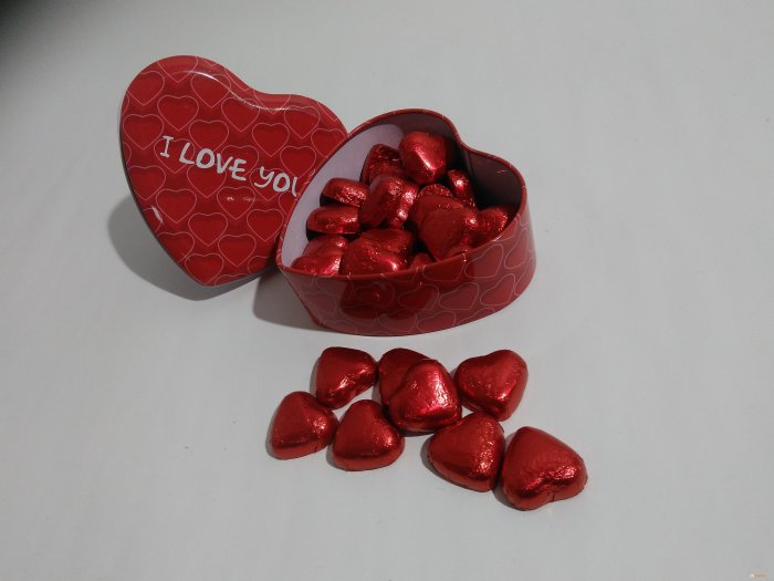 Конфеты в виде сердца