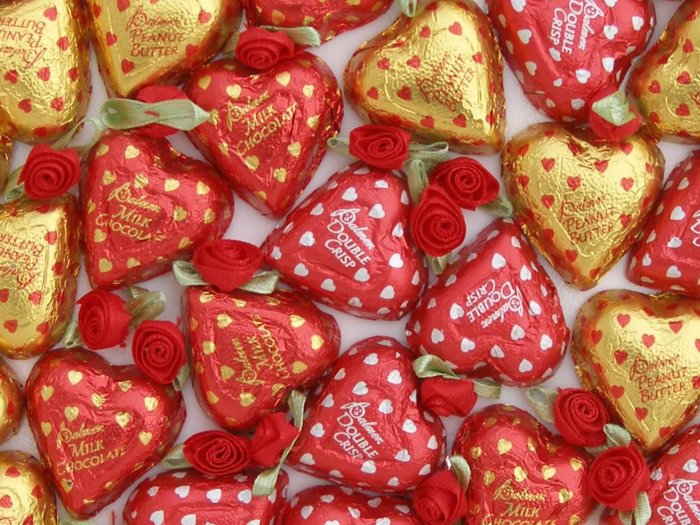 Конфеты в виде сердца