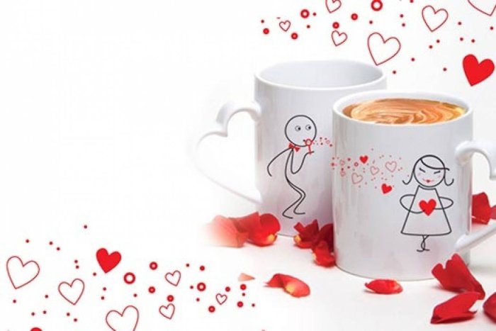 Рамка для кружки с сердечками