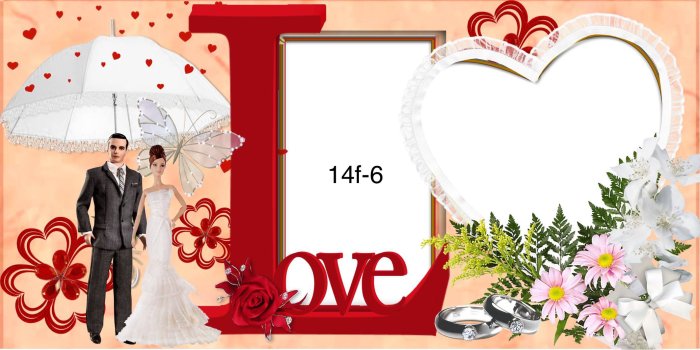 Свадебная рамка для кружки