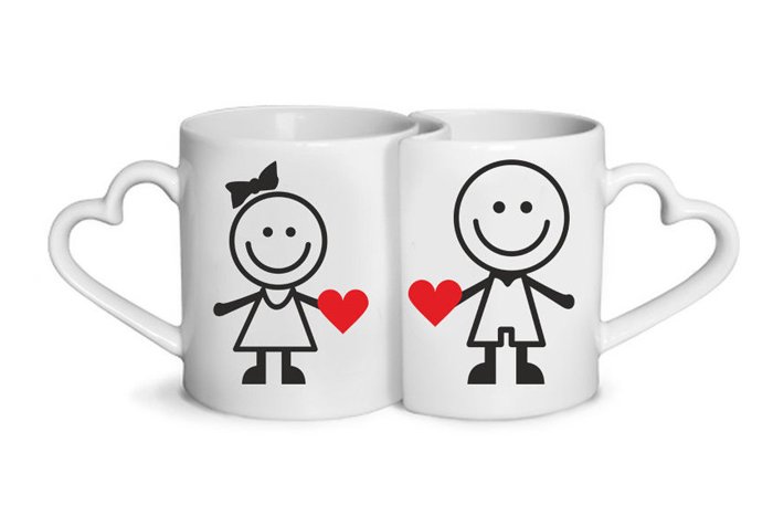 Парные кружки для влюбленных