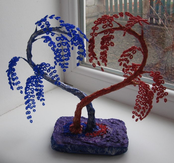 Подарок на свадьбу из бисера