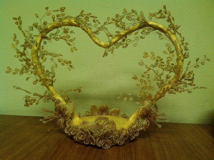 Дерево сердце из бисера