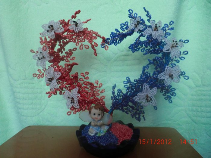 Бисероплетение сердце дерево