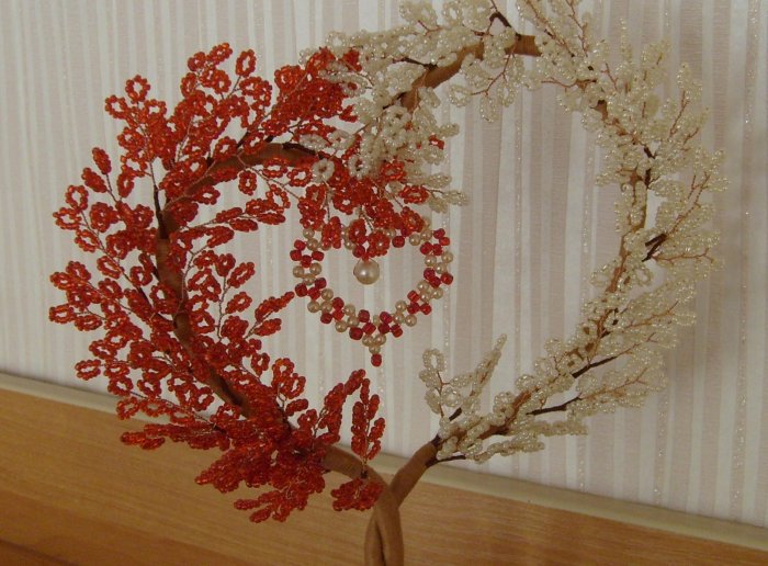 Дерево сердце из бисера мастер класс