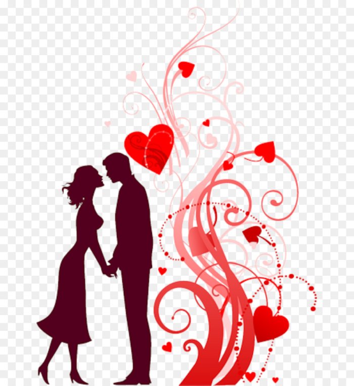 День всех влюбленных на прозрачном фоне