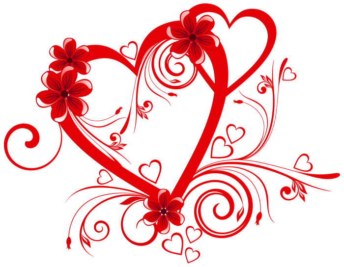 Валентинка на белом фоне