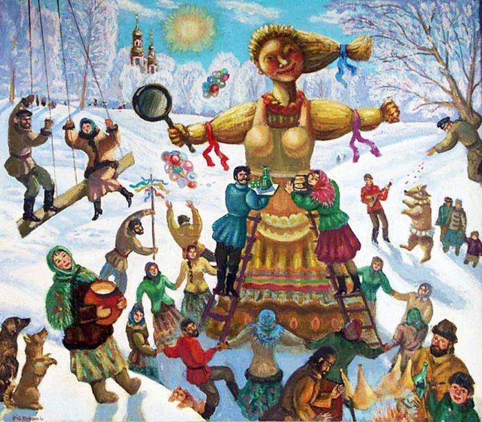 Русские народные праздники иллюстрации