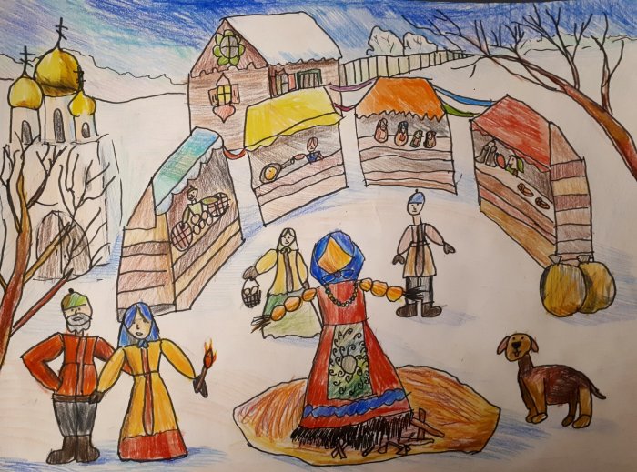 Рисование на тему "ярмарка"