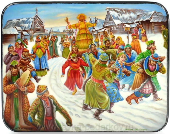 Сжигание чучела Масленицы Васнецов