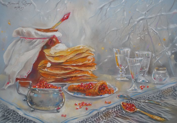 Натюрморт с блинами